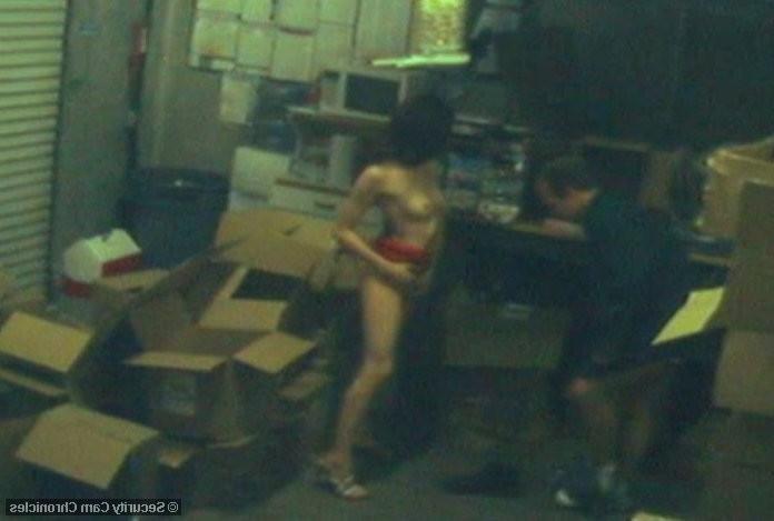 16P Horny amateur couple caught by hidden security camera