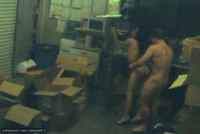 16P Horny amateur couple caught by hidden security camera