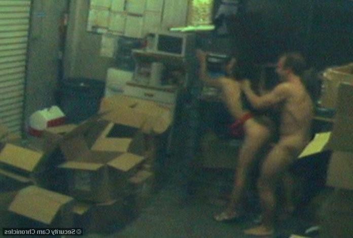 16P Horny amateur couple caught by hidden security camera