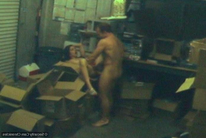 16P Horny amateur couple caught by hidden security camera