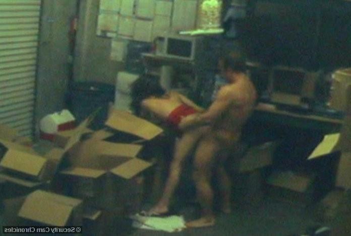 16P Horny amateur couple caught by hidden security camera