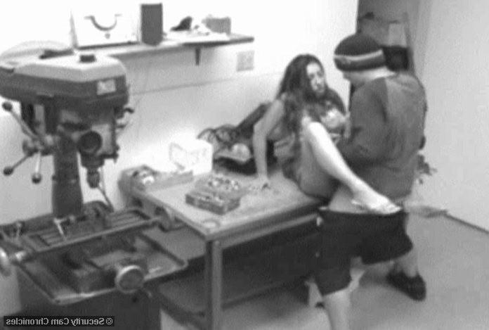16P Unsuspecting horny couple having sex on security cam