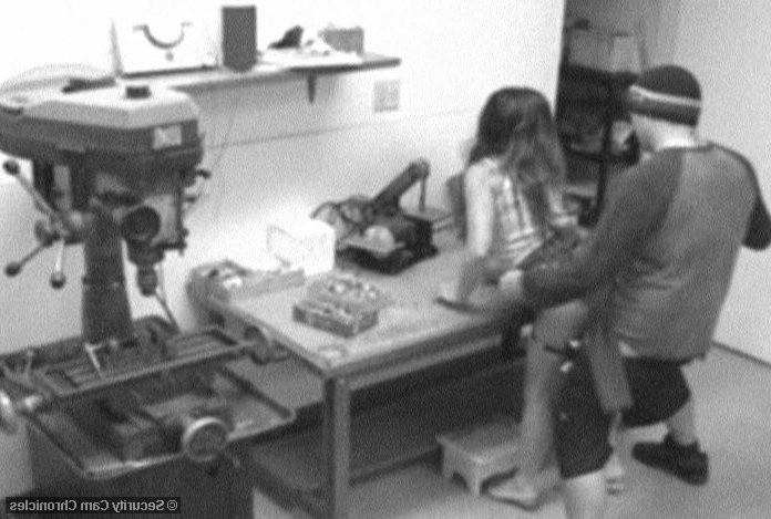 16P Unsuspecting horny couple having sex on security cam