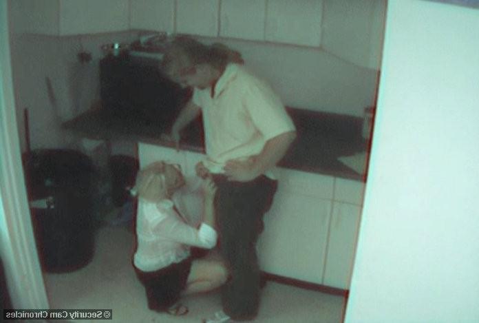 16P Hot couple having fun in kitchen caught by hidden camera