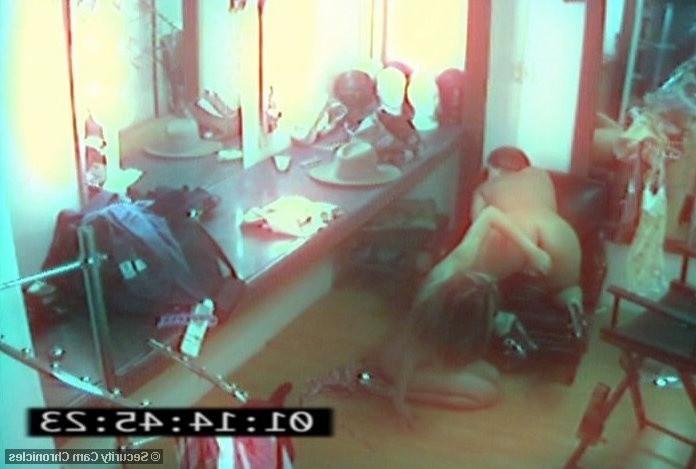 16P Horny strippers licking each other caught by security cam