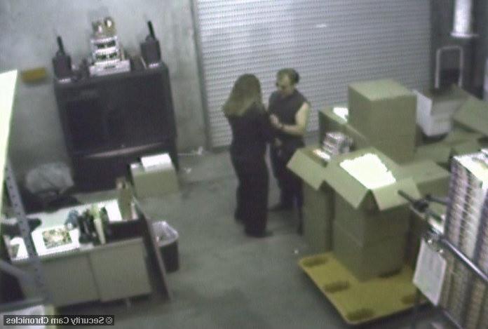 16P Horny amateur babe sucking cock caught by security cam