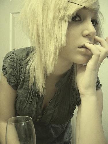 15P Selfshot emo girlfriend teasing in panties
