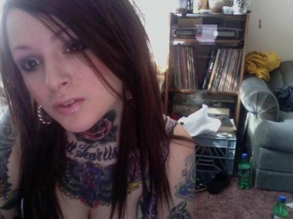 15P Tattooed emo teen girlfriends pose in homemade pix
