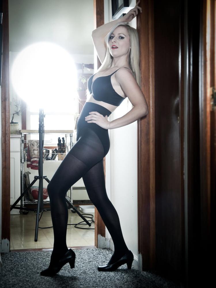 14P Pantyhosed Wife Posing for Hubby