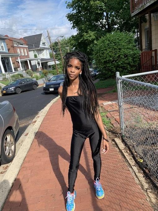 8P Skinny ebony teen non nude