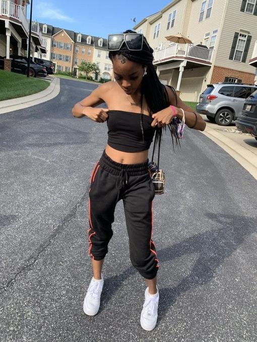 8P Skinny ebony teen non nude