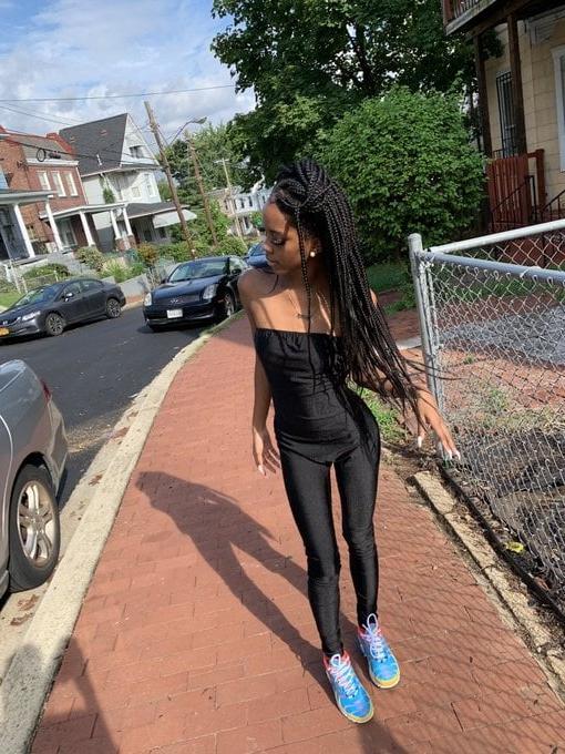 8P Skinny ebony teen non nude
