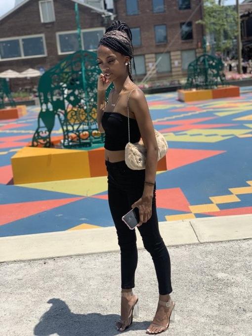 8P Skinny ebony teen non nude