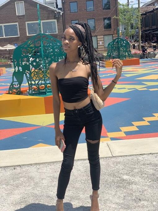 8P Skinny ebony teen non nude