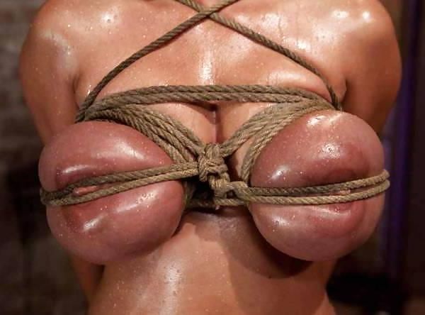 22P Tits in bondage