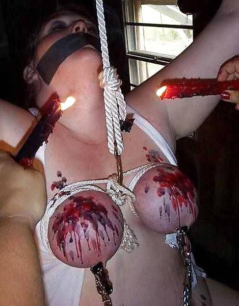 22P Tits in bondage