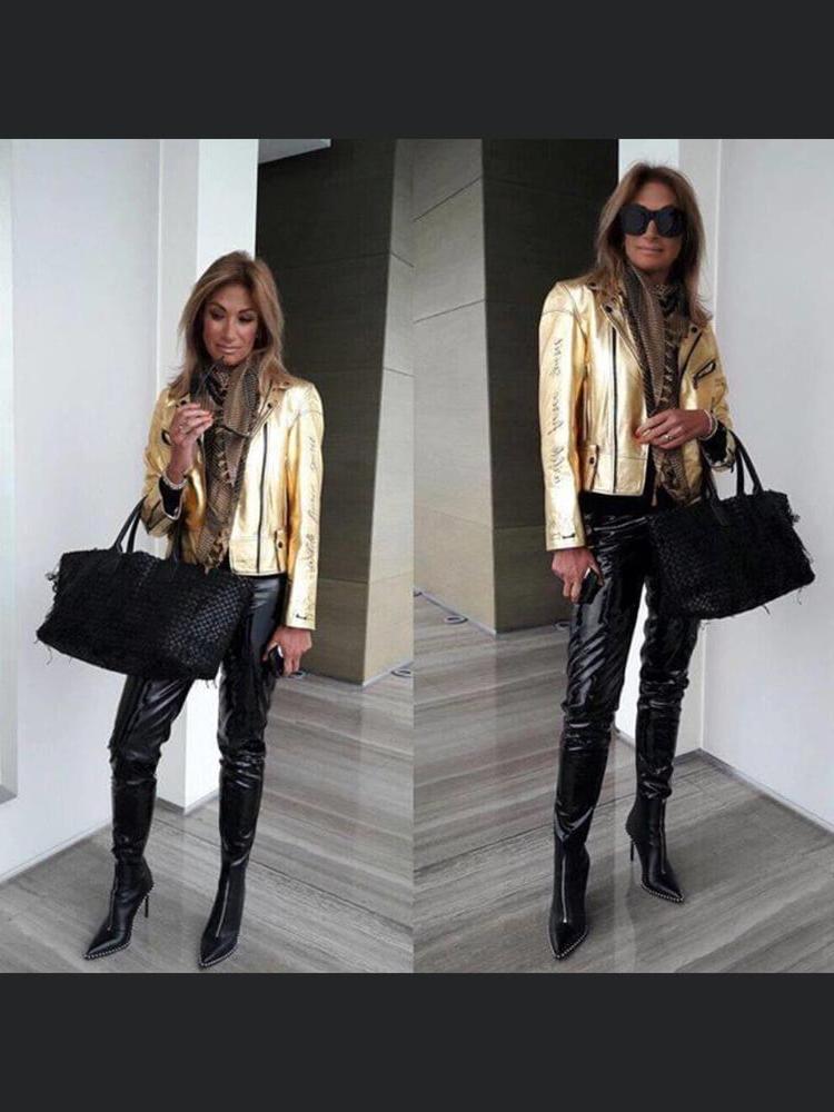 25P Female Celebrity Boots &amp; Leather - Adela Micha