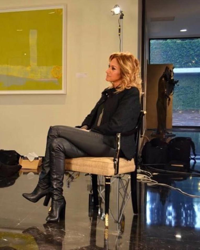 25P Female Celebrity Boots &amp; Leather - Adela Micha
