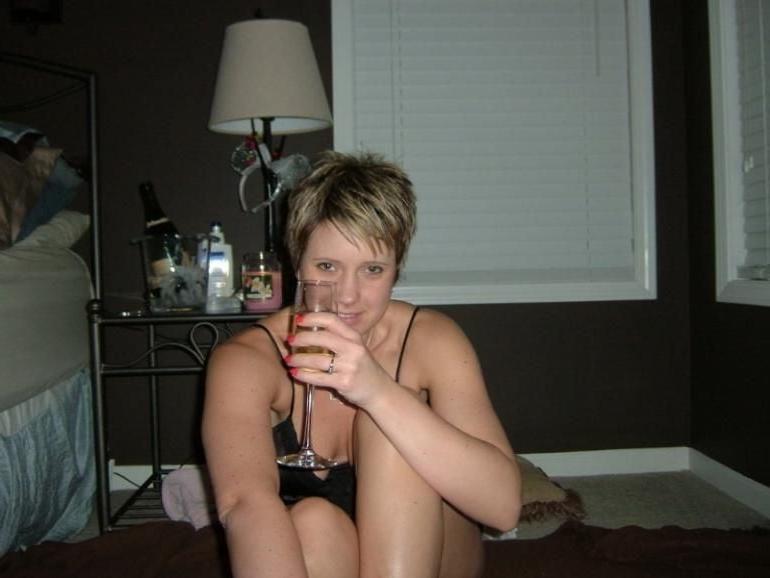 22P Blond-red-haired slut wife