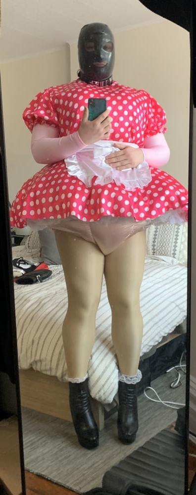 6P Pink Polka-dot  Maid