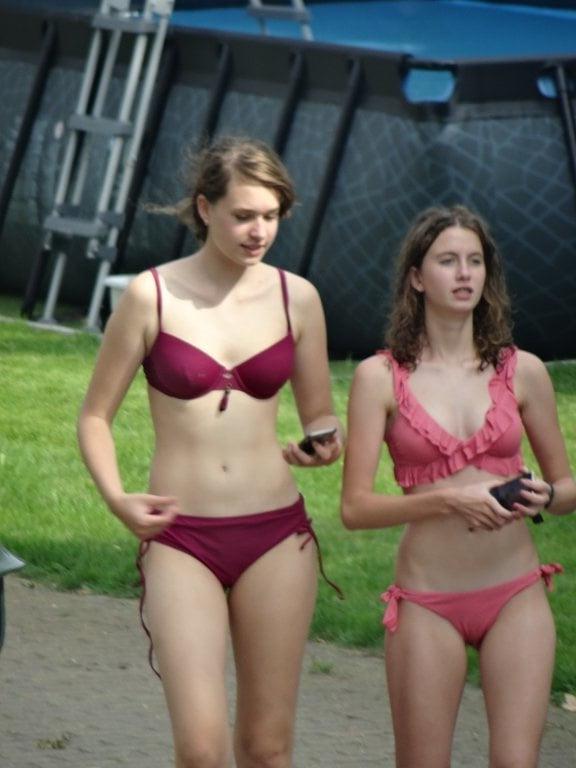 24P Candid teens in garden