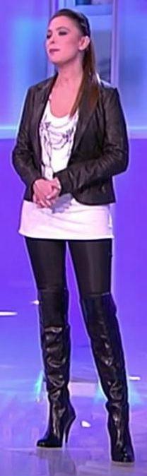 12P Host TV in leather boots
