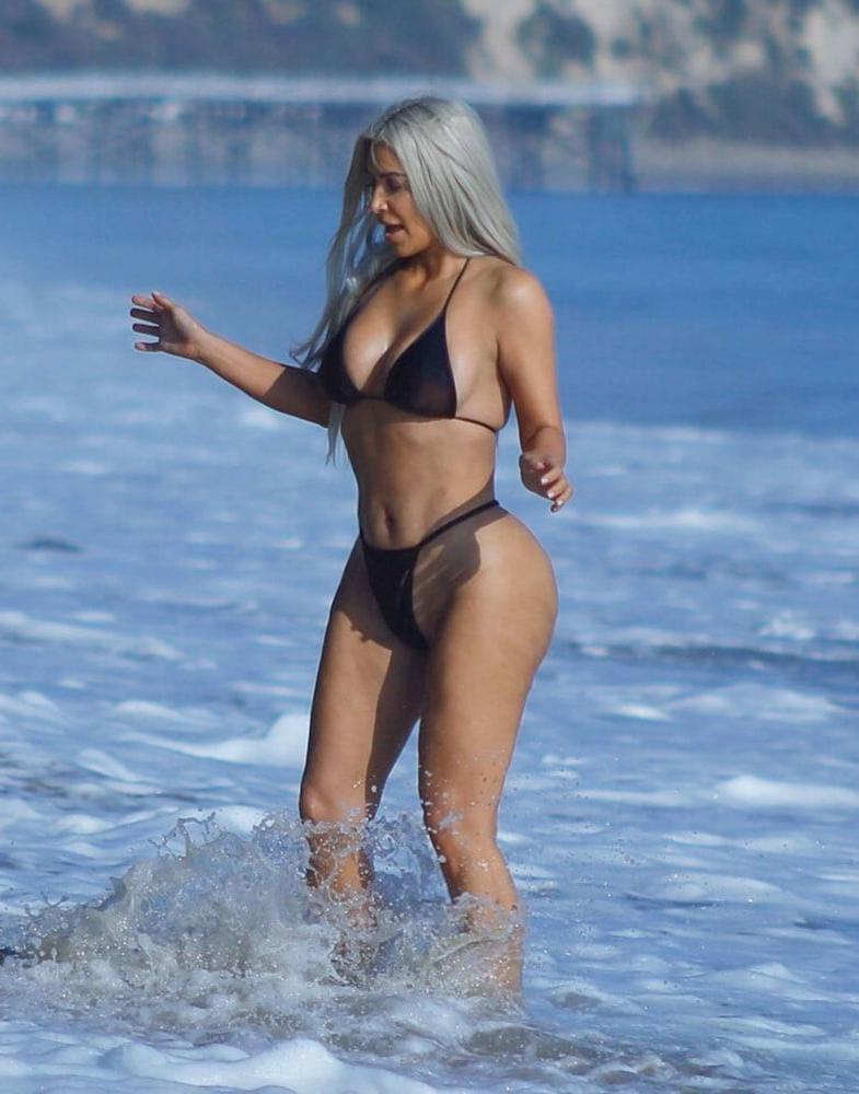 13P Kim Kardashian Big Ass Thong Bikini