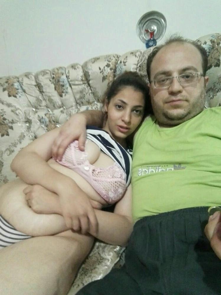 19P Cute Arab Wife with Bald Husband