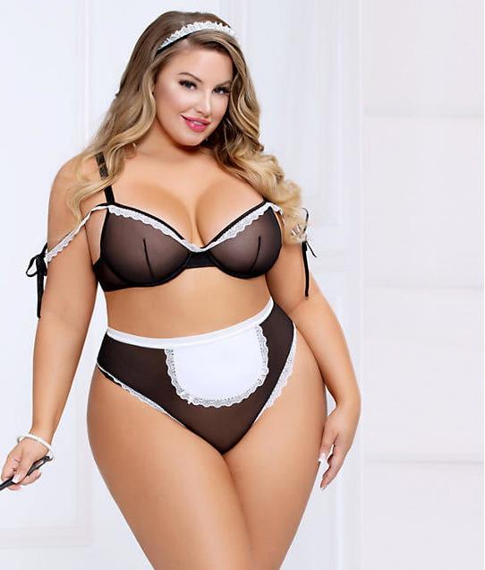 12P Plus Size Maid Lingerie