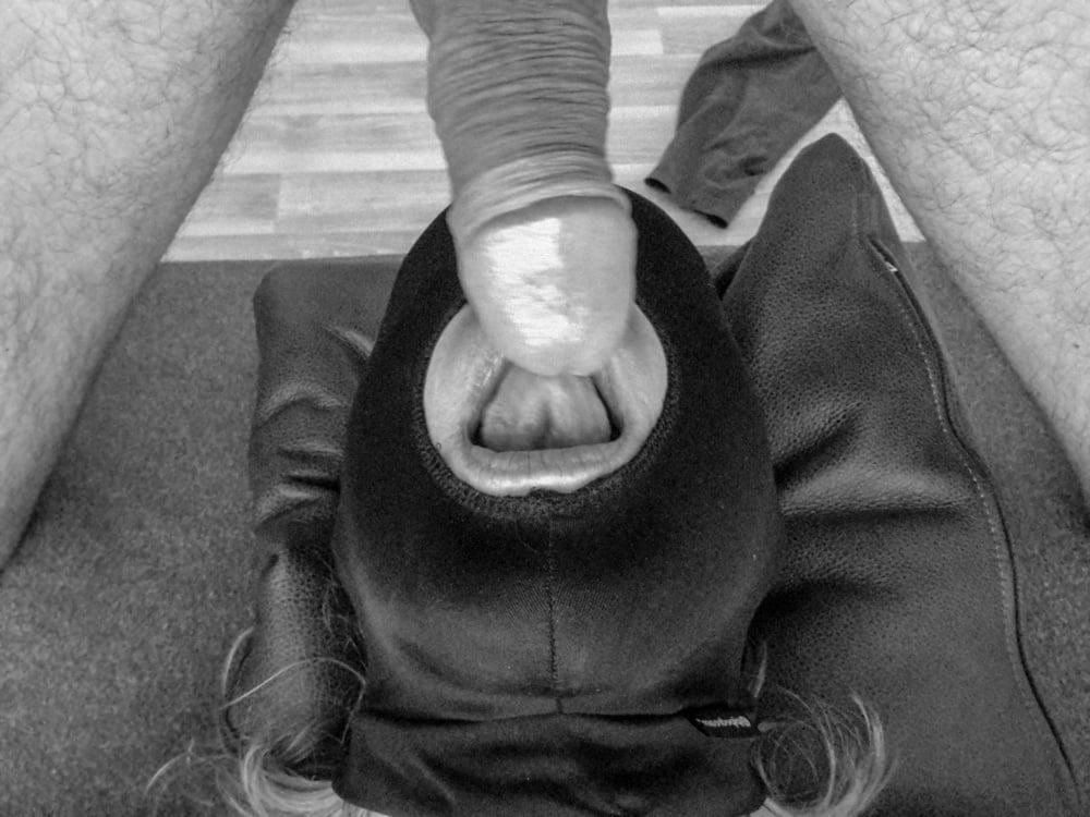6P my masked Wife playing with my cock