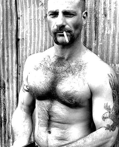 25P Hairy Smoking Men