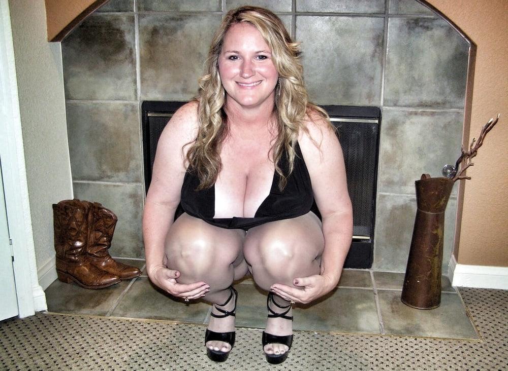 15P sexy blonde bbw wife in pantyhose