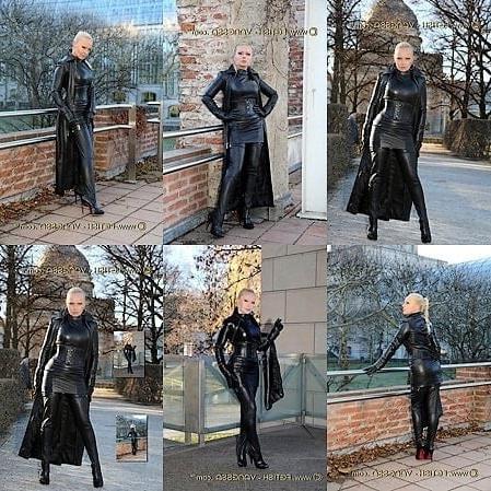 25P Hot german anal slut in leather sexy outfits and high heels