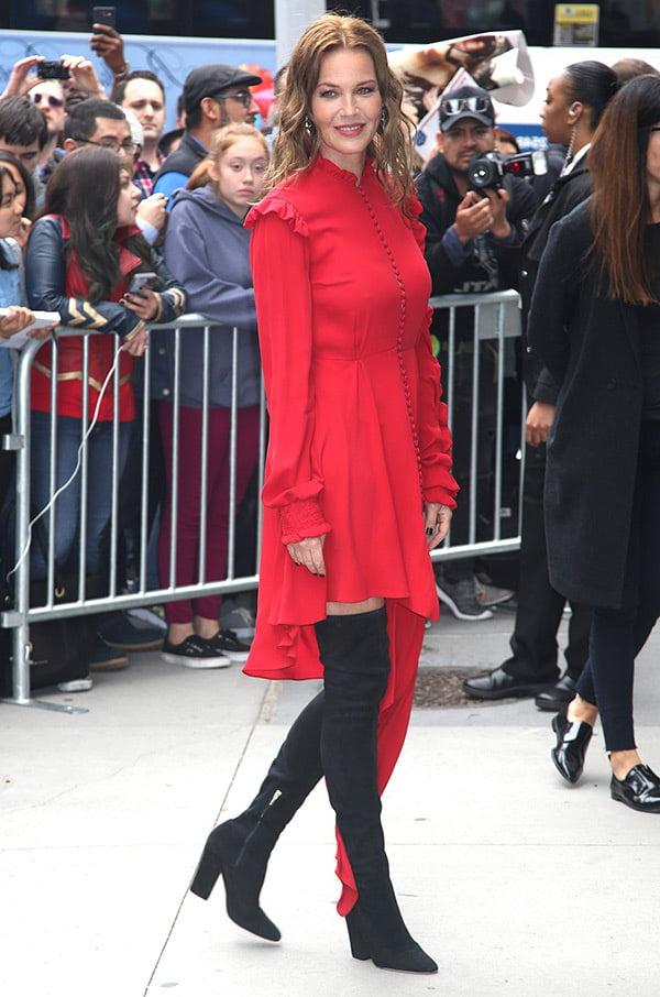 12P Female Celebrity Boots &amp; Leather - Connie Nielsen