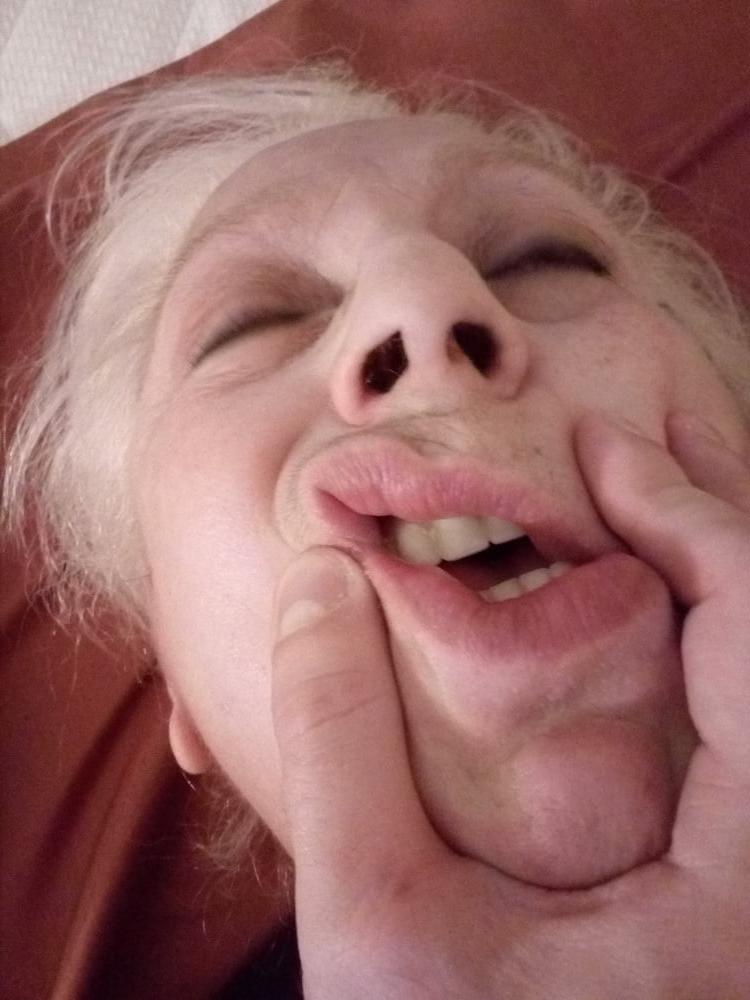 14P Tattoo Granny And Her Last Chance With Oral Casting
