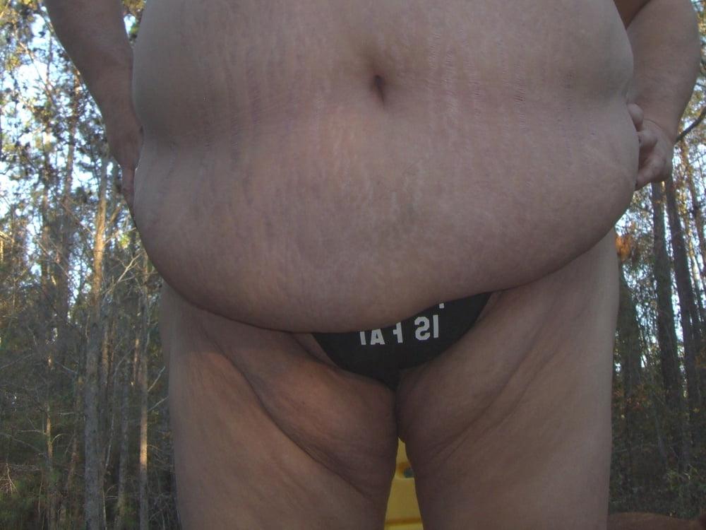 25P FAT BBW Wife Mayonnaise Pussy &amp; Ass Outside FAT PIG Oinker