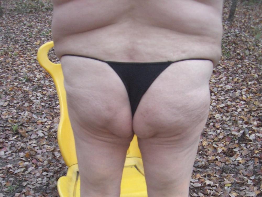 25P FAT BBW Wife Mayonnaise Pussy &amp; Ass Outside FAT PIG Oinker