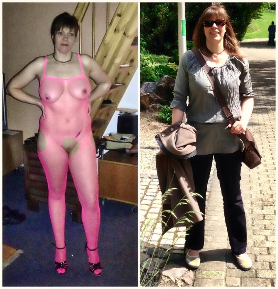 6P German wife dressed and undressed