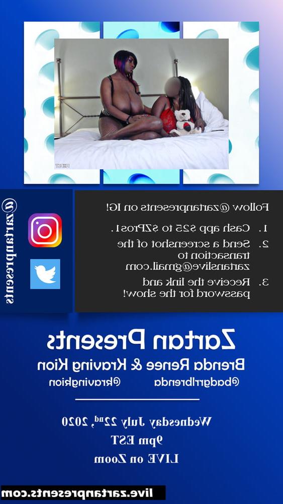 7P ZARTAN PRESENTS: BUSTY EBONY LESBIANS LIVE JULY 22 9pm EST