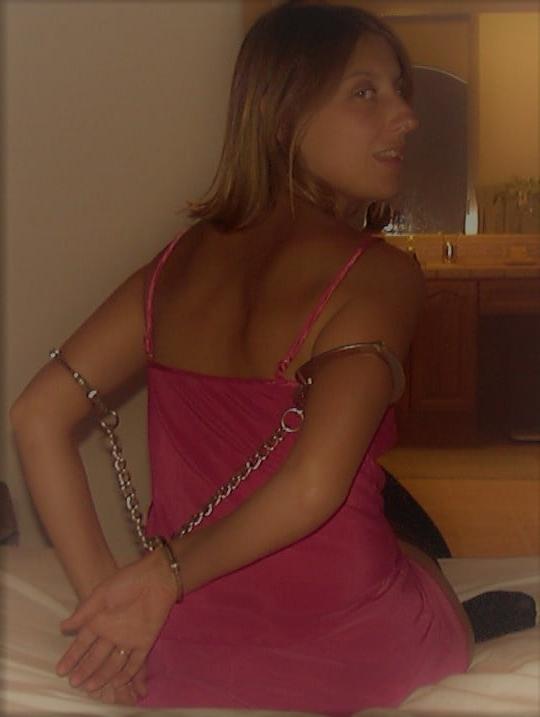 16P Wife in Real Handcuffs
