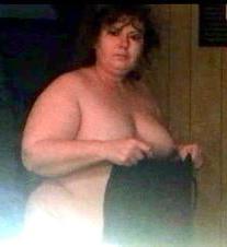 25P Ugly Pig Wife Chris in the frontroom