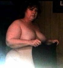 25P Ugly Pig Wife Chris in the frontroom