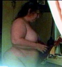 25P Ugly Pig Wife Chris in the frontroom