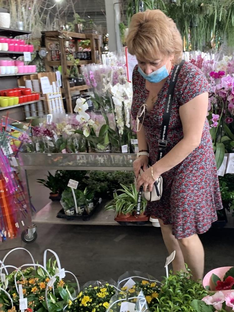 19P Upskirt granny in garden