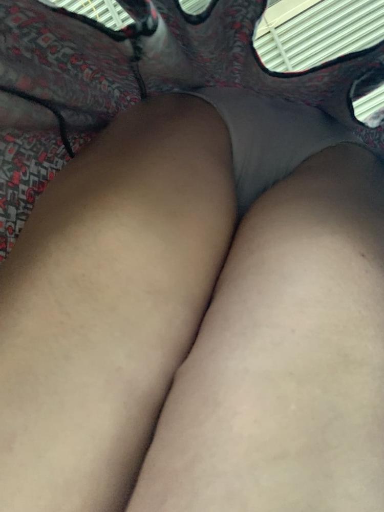 19P Upskirt granny in garden