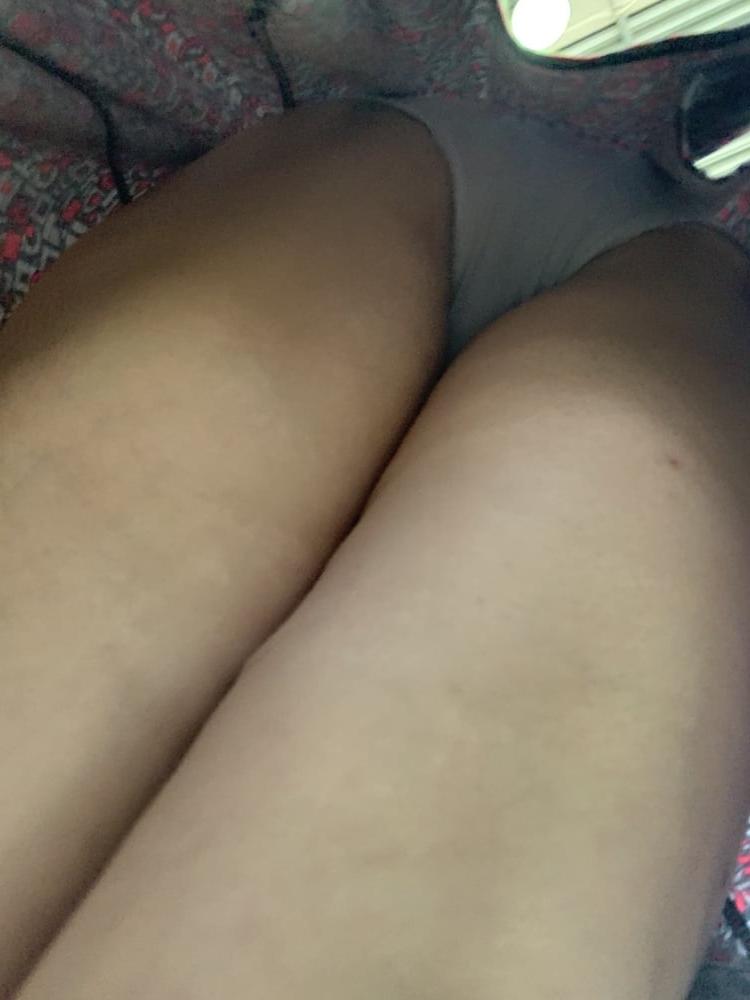 19P Upskirt granny in garden