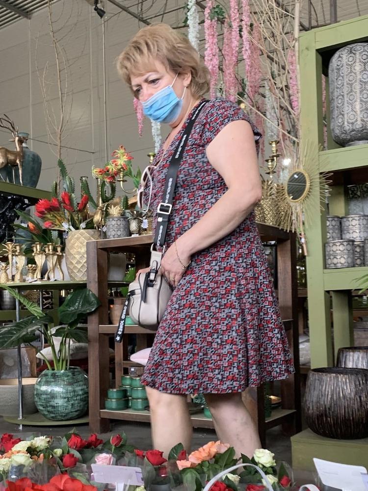 19P Upskirt granny in garden