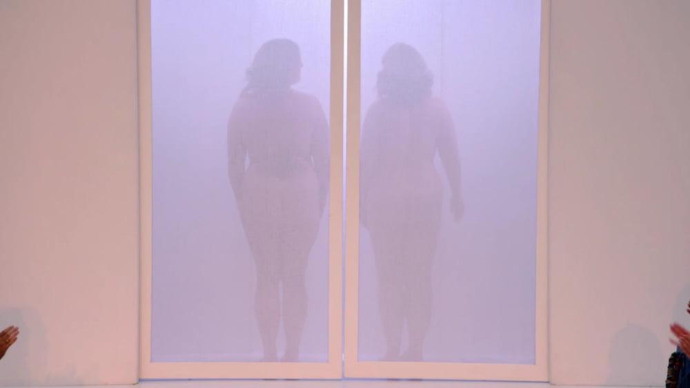11P Beth and Hayley naked photoshoot and catwalk HTLGN