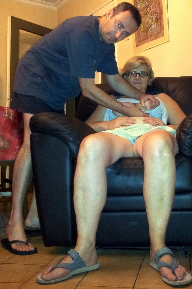 25P 5. Mature French wife poses for hubby