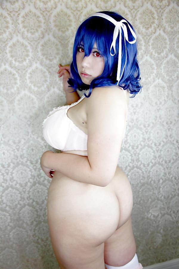 9P Japanese Big Tits Blue Hair Cosplay